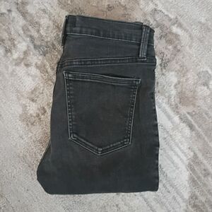 Free People Super Stretch Skinny Faded Black Denim Jegging Jeans